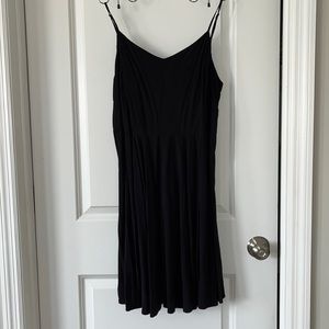 Black spaghetti strap baby doll dress